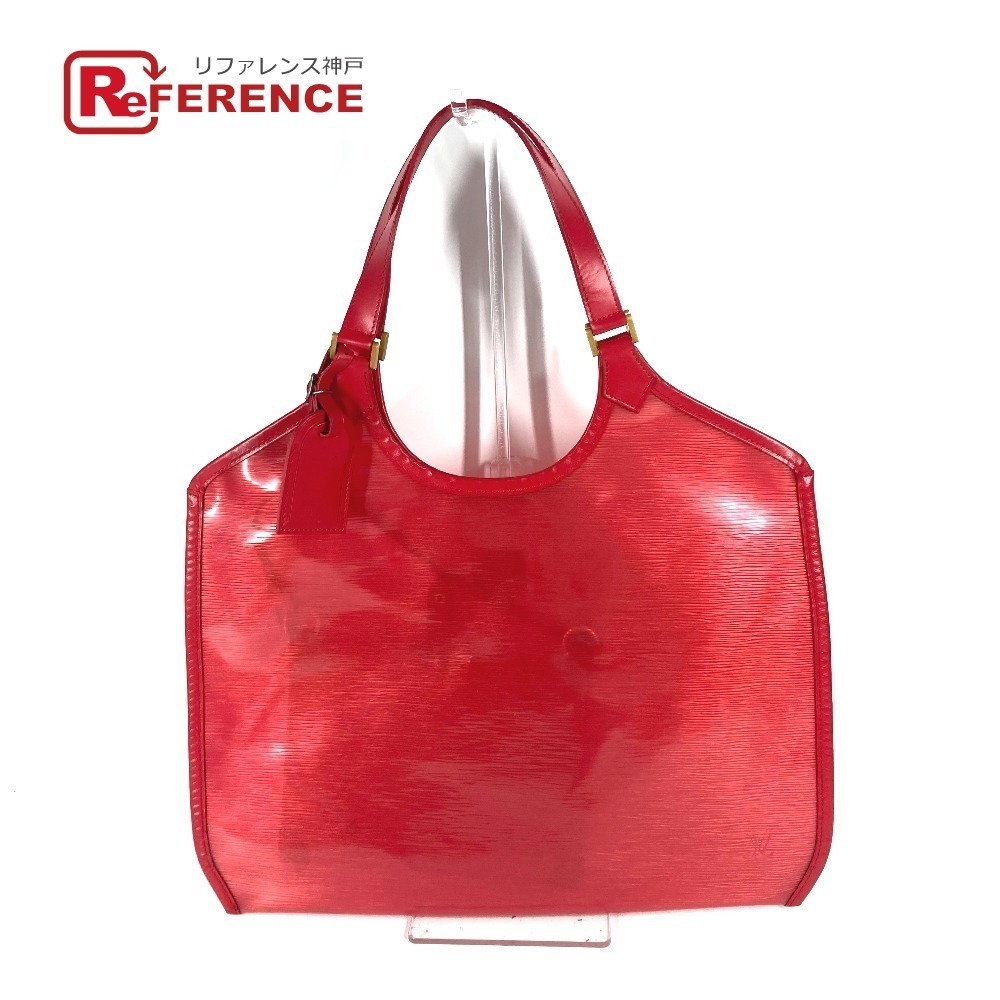 Louis Vuitton Epi Plage Baia Tote Bag Pouch Vinyl Leather Red